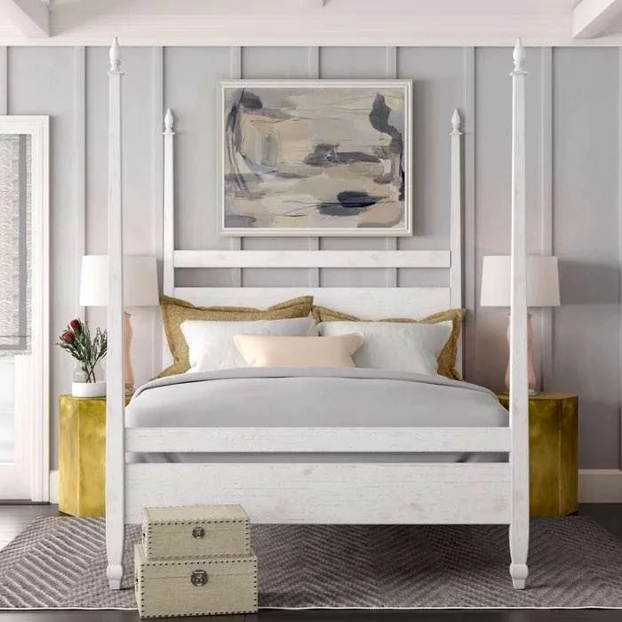 White Four Poster Bed Frame