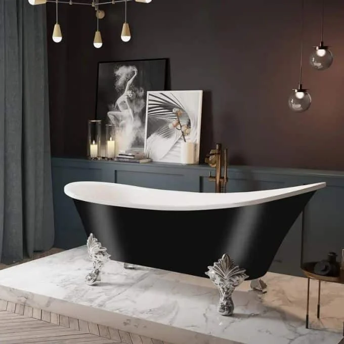 Best Black Freestanding Bathtubs Homedepot Fiberglass Single Slipper Clawfoot