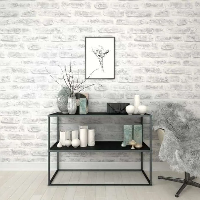 Wayfair Graham White Gearldine, real brick wallpaper, white brick wallpaper