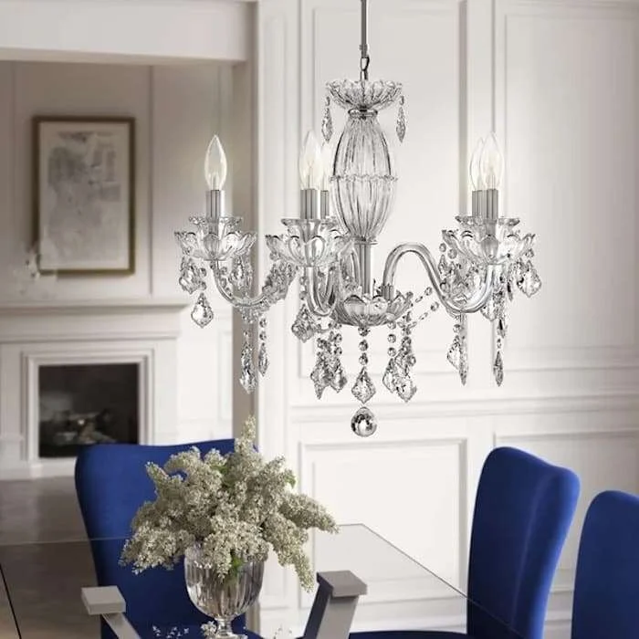 Best Crystal Chandeliers Louann 5 Light Candle Style