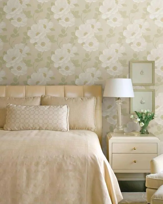 Best Floral Wallpapers, Floral Wallpapers Vintage, Floral Wallpaper Bedroom, Beacon House Golden Green