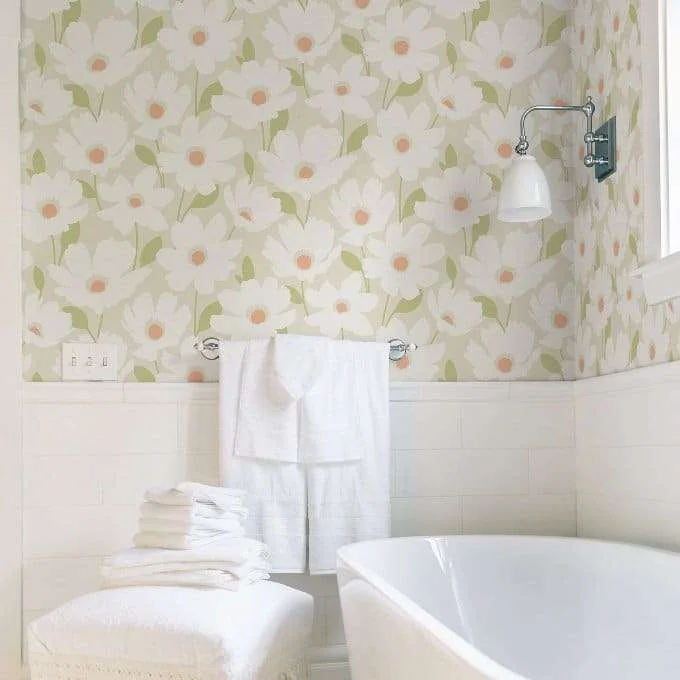Best Floral Wallpaper Wayfair Astera Grey Wallpaper, floral wallpaper for bathroom, floral wallpaper nursery