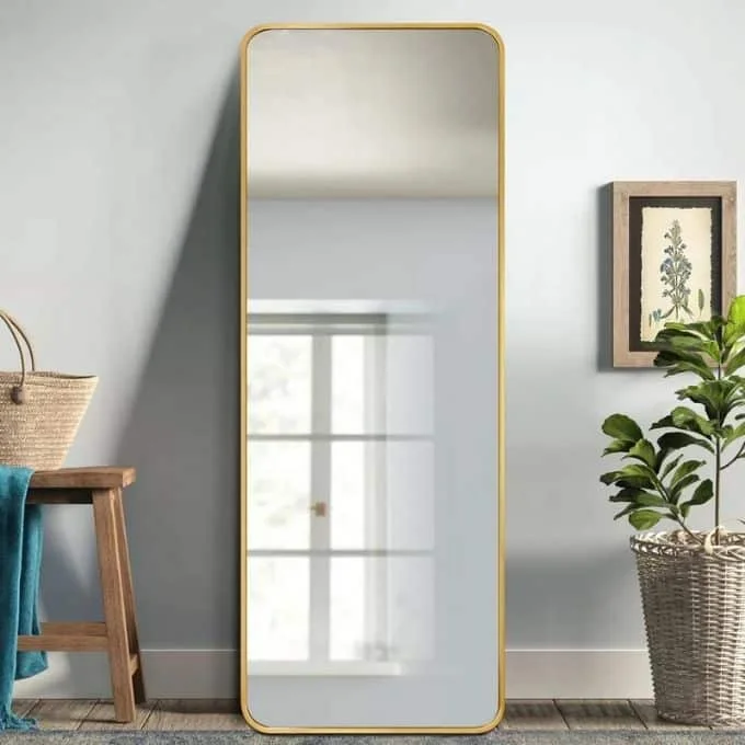 Best Full Length Mirrors Homedepot Gold Curved Edge