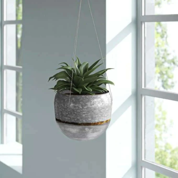 Best Hanging Planters Wayfair Rustic Metal