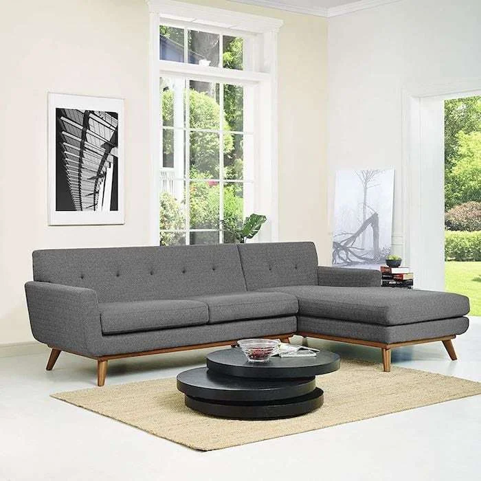 Living Room Furniture, Mid-century Modern Sofa Sectional