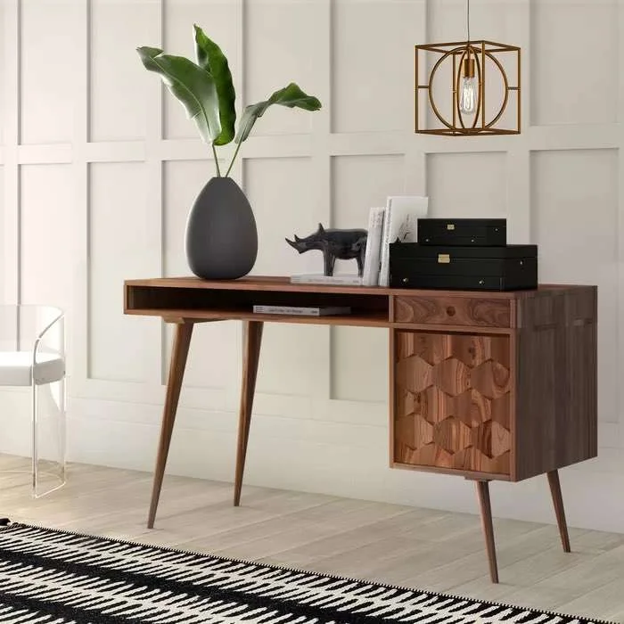 Best Mid-century Modern Desks, Solid Wood Home Office Desk
