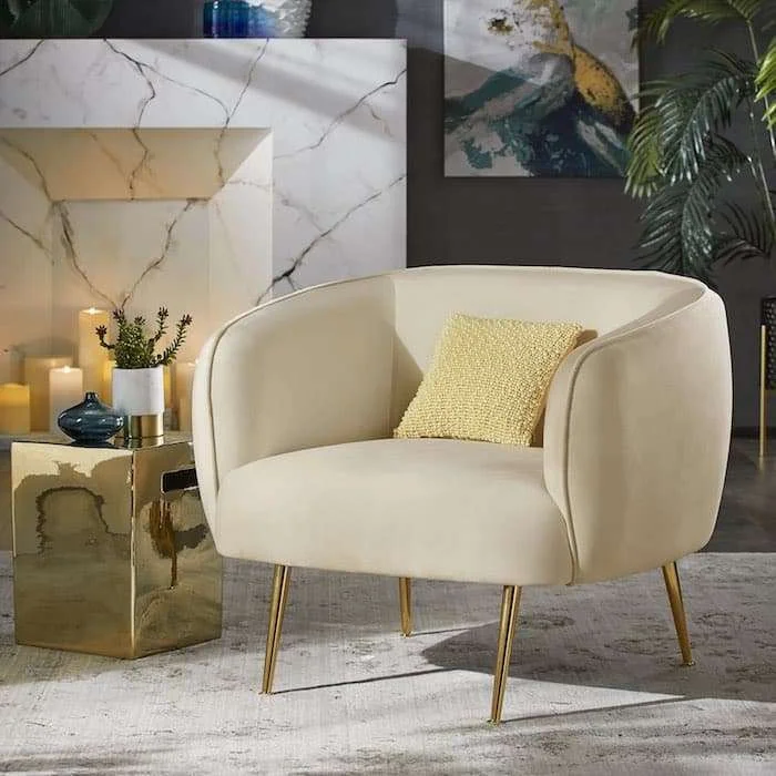 Best Modern Accent Chairs Wayfair Aimee White Barrel