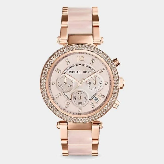 Best Rose Gold Watches for Women, Michael Kors Parker Rose Gold Blush Watch for Ladies