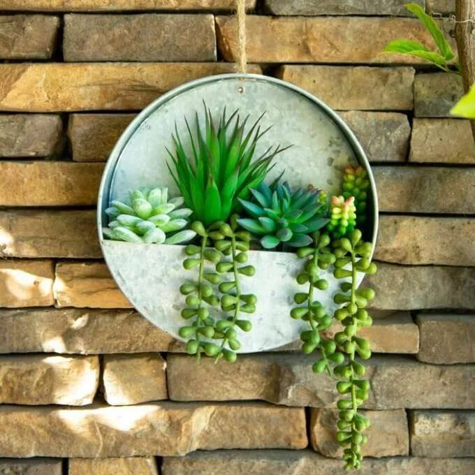 Best Wall Planters Wayfair Gracie Oaks Galvanised, Wall Mounted Planters