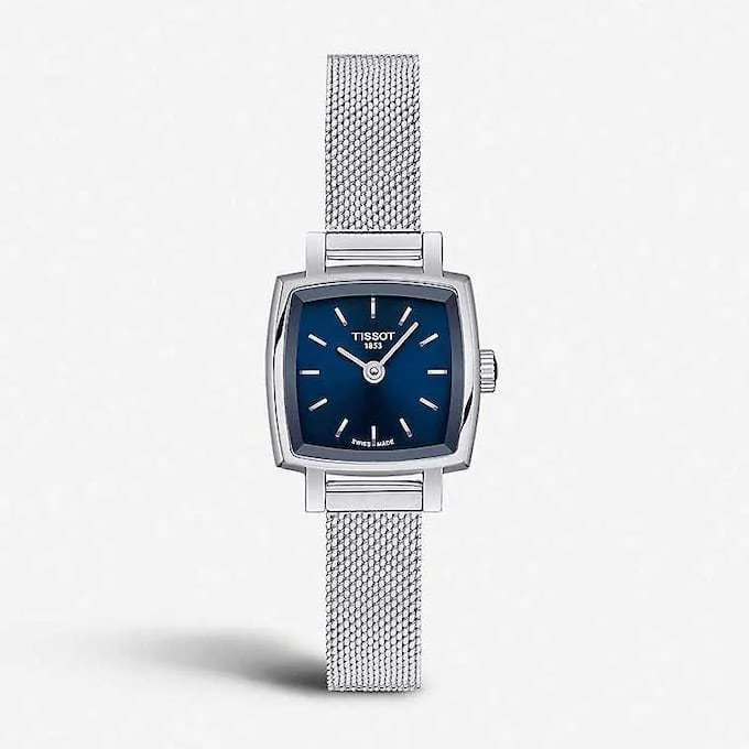 Best Women's Watches under 300 Dollars, Lovely Square Blue Dial Tissot Women's Watch