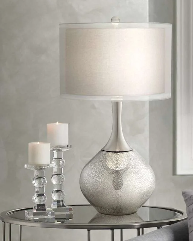 Contemporary Modern Table Lamps Mercury Glass
