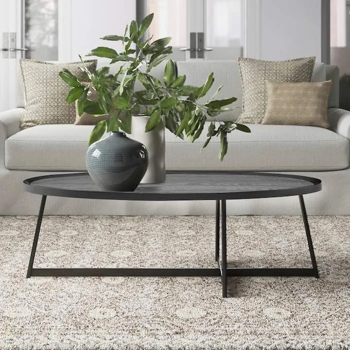 Doyle Mid Century Oval Coffee Table Wayfair