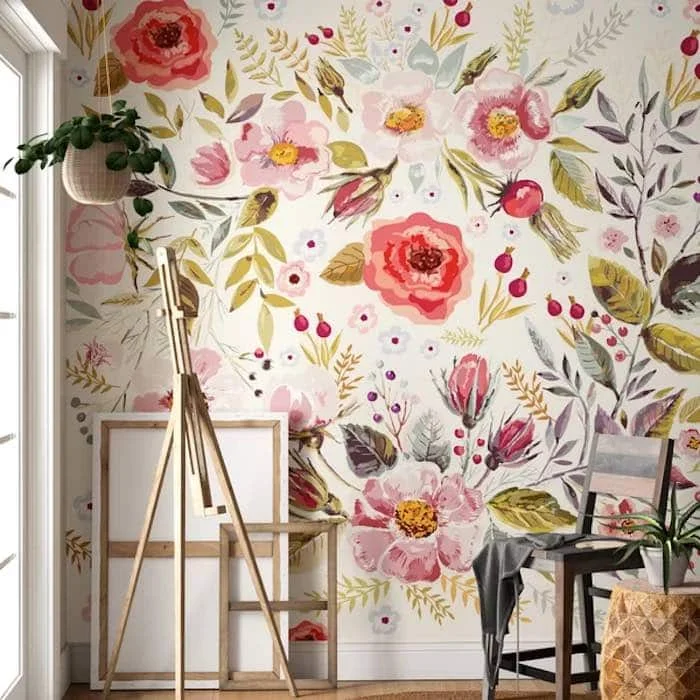 Best Floral Wallpapers, Floral Wallpapers Vintage, Floral Wallpaper Dark, York WallCoverings Casabella, Bold Floral Wallpaper