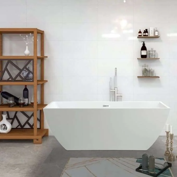 Birch Lane White Theo Stand Alone Bathtub