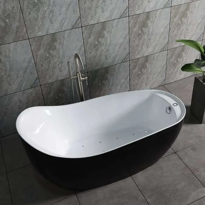 Fiberglass Freestanding Tub With Air Jets Wayfair