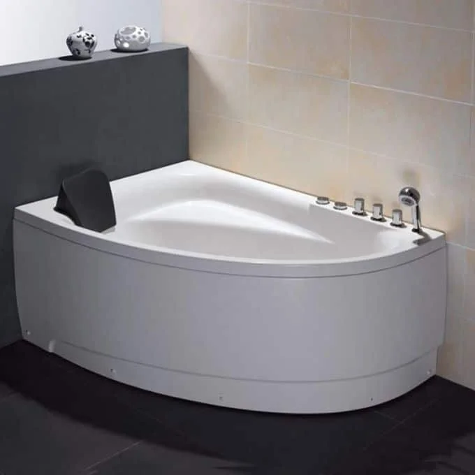 Corner Whirlpool Tub with Faucet Wayfair