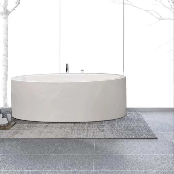 Oval shaped Acrylic Tub with Air Jets Wayfair