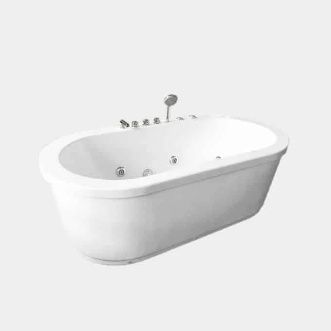 Rio Whirlpool Freestanding Tub With Jets Wayfair