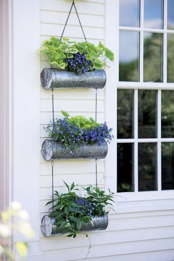 Wall Planters, Wall Hanging Planters, Outdoor Wall Planters, Wall Planters Metal, Galvanized Wall Planters