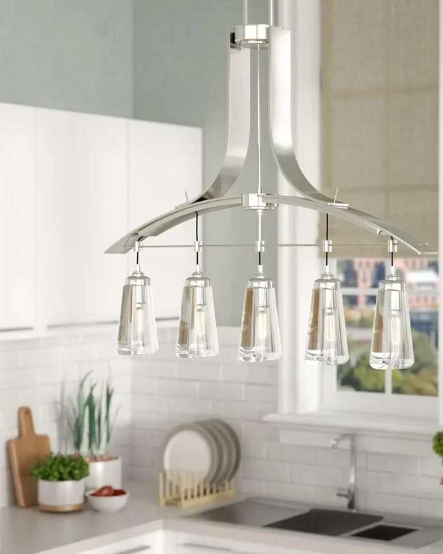 Kitchen Island Pendant Light Omeara 5 Light