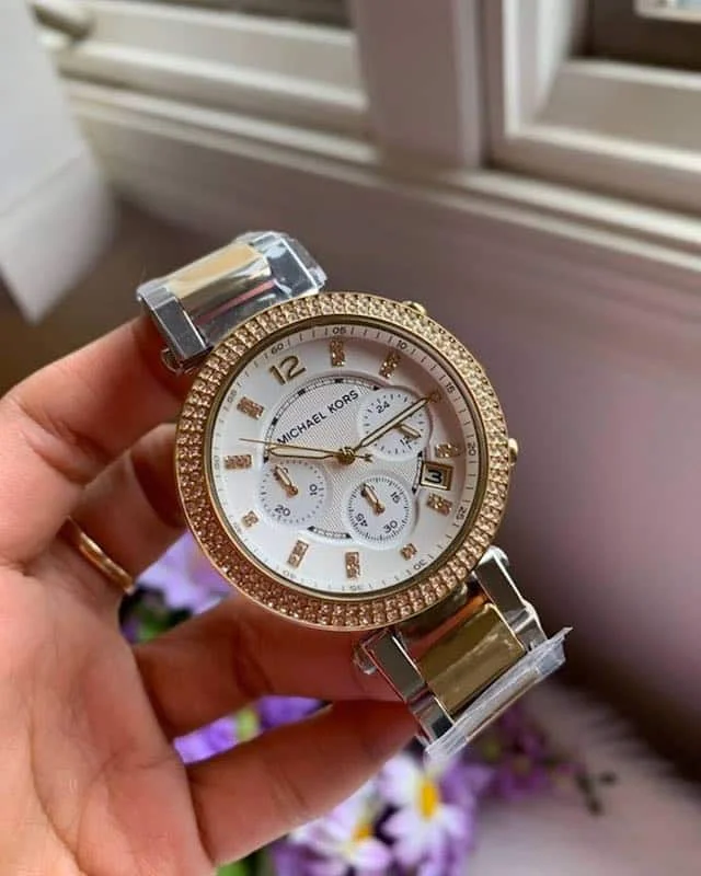Michael Kors Womens Watches Under 200 Parker Two Tone Gold Silver