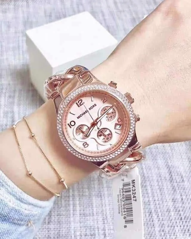 Michael Kors Womens Watches Under 200 Runway Rose Gold Mk3247