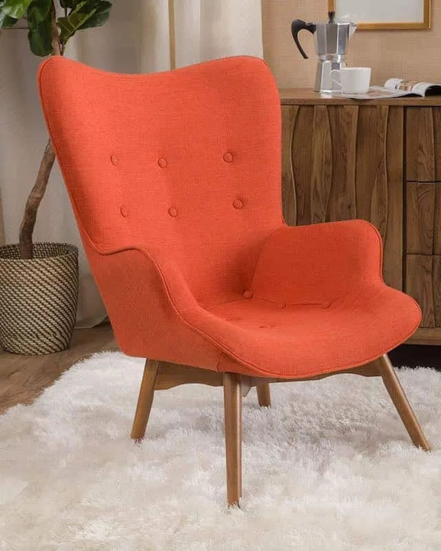 Modern Accent Chairs Muted Orange