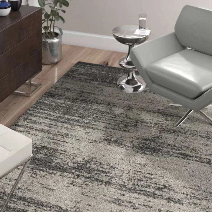 Modern Area Rugs Wade Logan Abstract Black Gray