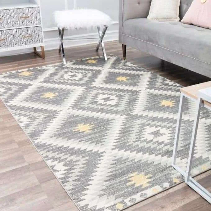 Modern Area Rugs Wayfair Myra Southwestern Gray