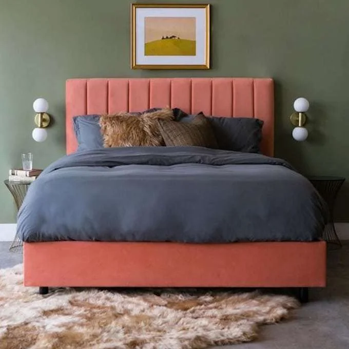 Modern Platform Bed Upholstered Lulu Georgia