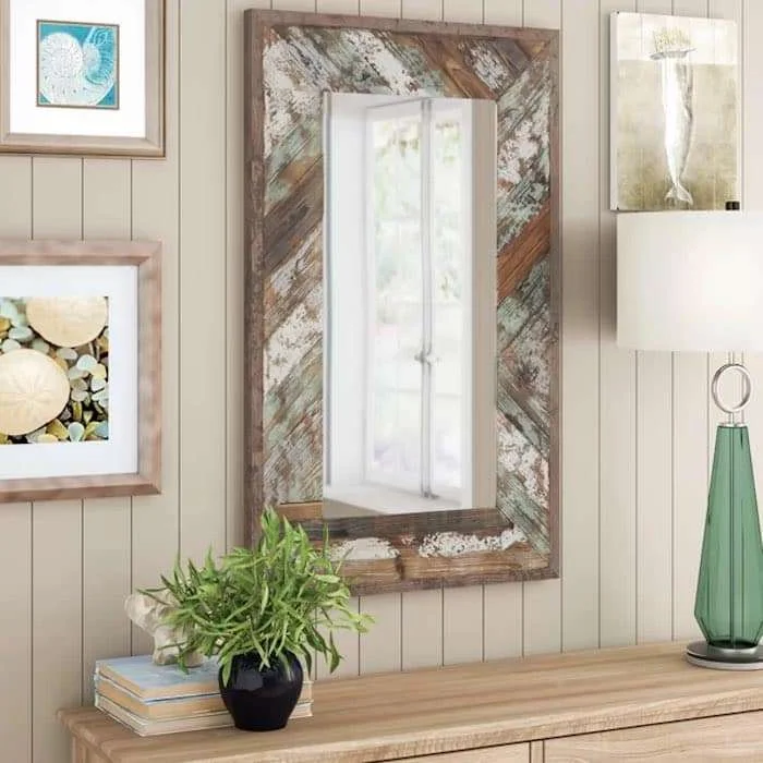 Modern Wall Mirrors Mistana Colorful Distressed