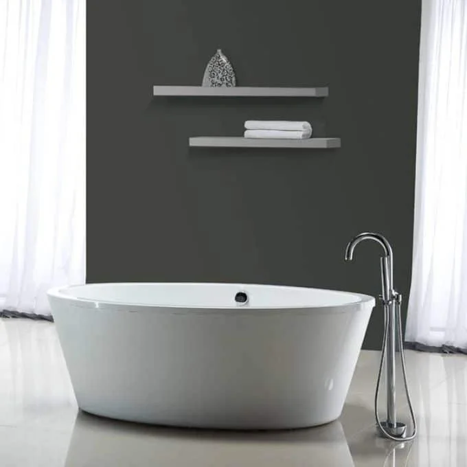 Most Comfortable Freestanding Tubs Totallyfurniture Gloss White Oval Reversible Drain
