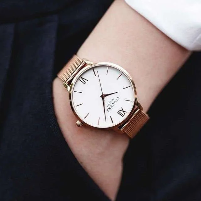 Best Rose Gold Watches, Rose Gold Watches, Women's Watches, Vincero Eros Rose Gold Mesh Women's Watch