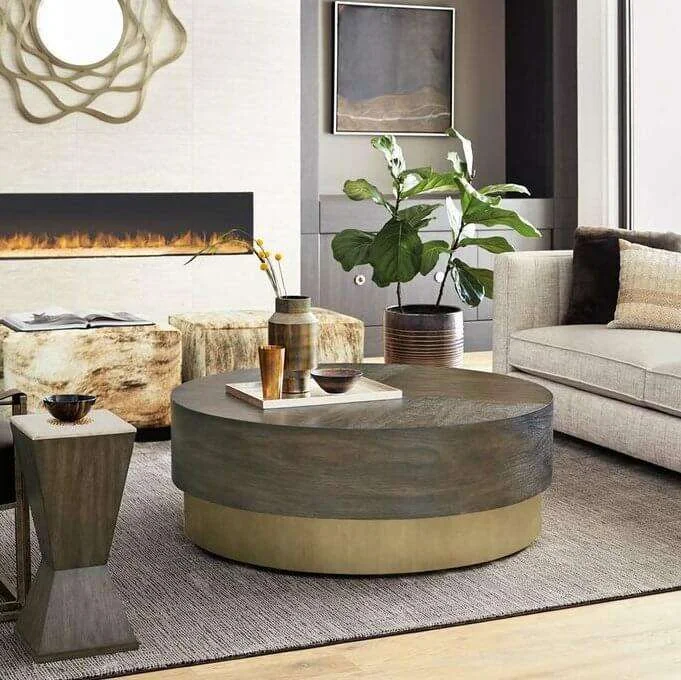 Best Round Wooden Coffee Tables Wayfair Bernhardt Drum