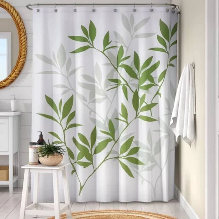 Best Shower Curtains, Luxury Shower Curtains, Colorful Shower Curtains, Elegant Shower Curtains, Elegantly Floral Abstract Single Shower Curtain