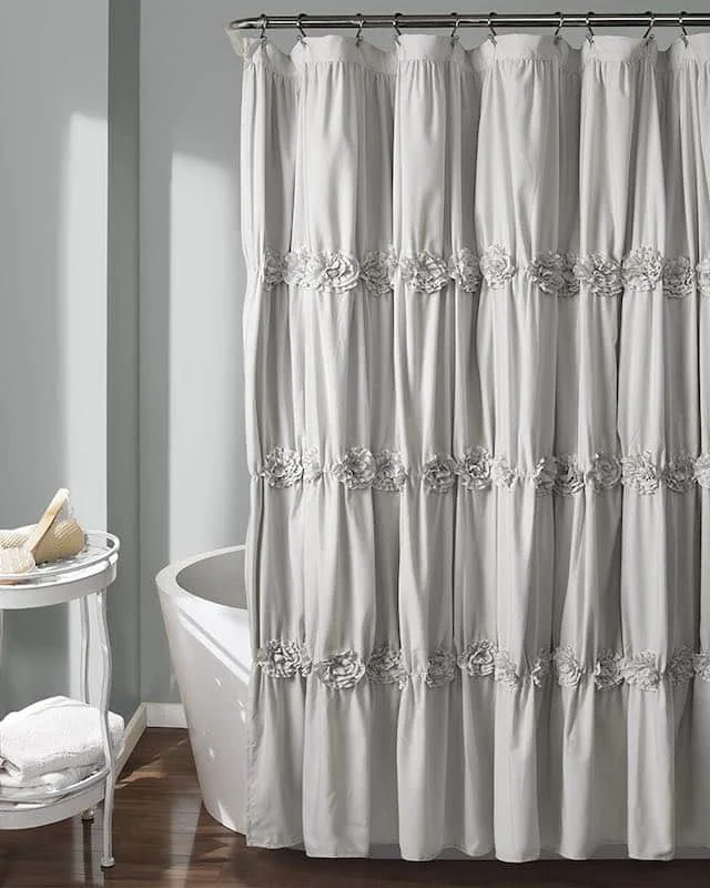 Best Shower Curtains, Shabby Chic Shower Curtains, Beach Themed Shower Curtains, Boho Shower Curtains, Lush Decor Darla Ruching