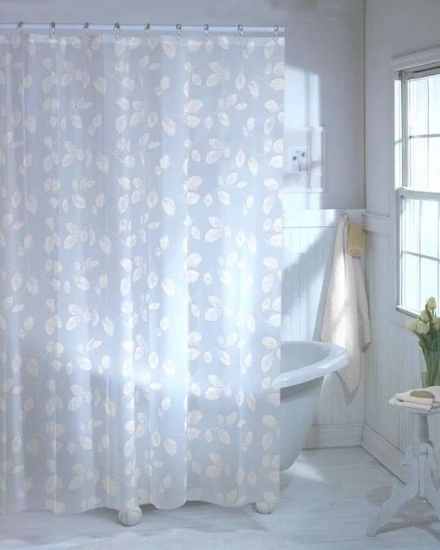 Best Shower Curtains, Luxury Shower Curtains, Elegant Shower Curtains, Shower Curtains Embossed Leaves