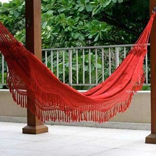 Best Hammocks for Outdoors, Hammocks Amazon, Hammocks for Backyard, Novica Hammock Cotton Red Boho