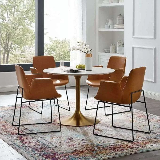 Best Mid Century Modern Dining Tables Amazon Gold White Top