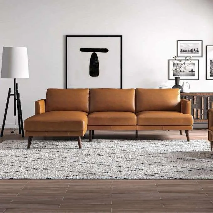 Genuine Leather Sectional Sofa Wayfair