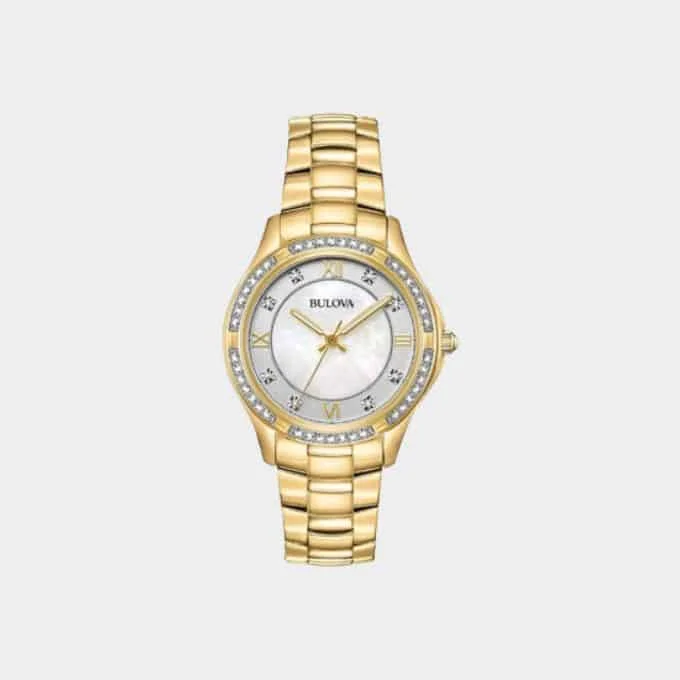 Best Bulova Women's Watches Amazon Gold Tone Stainless Steel Bracelet