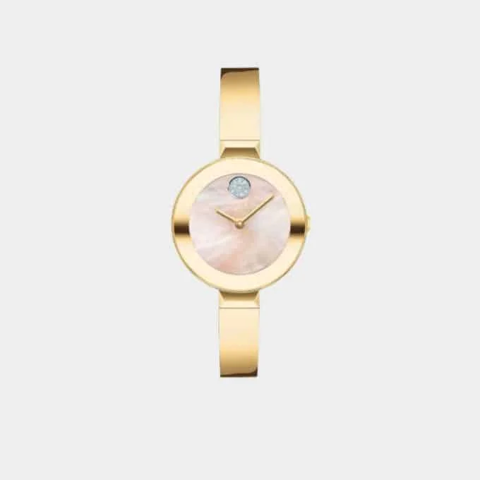 Best Movado Women's Watches Reeds Gold Ion Plated Bangle Watch