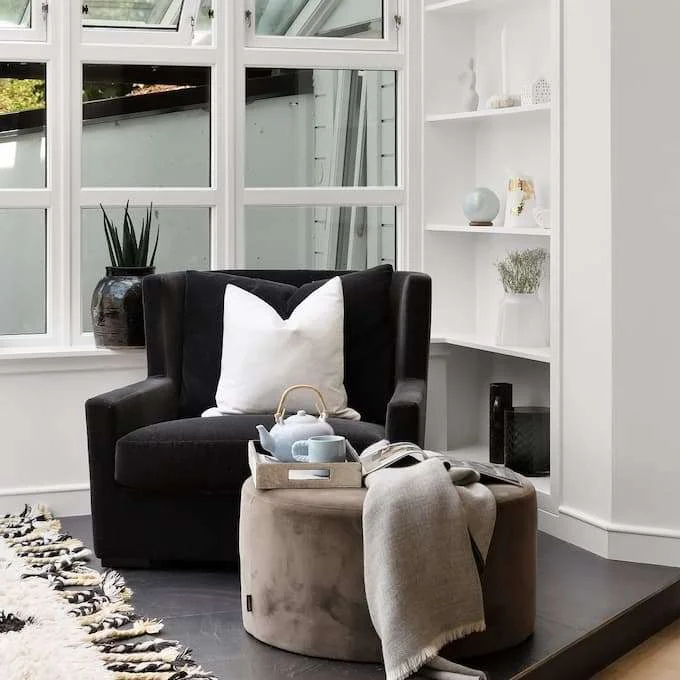 All Black Accent Chair