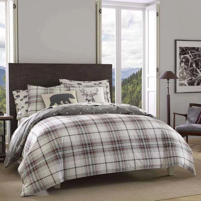 Best Down Alternative Comforters, Cotton Plaid Comforter Set