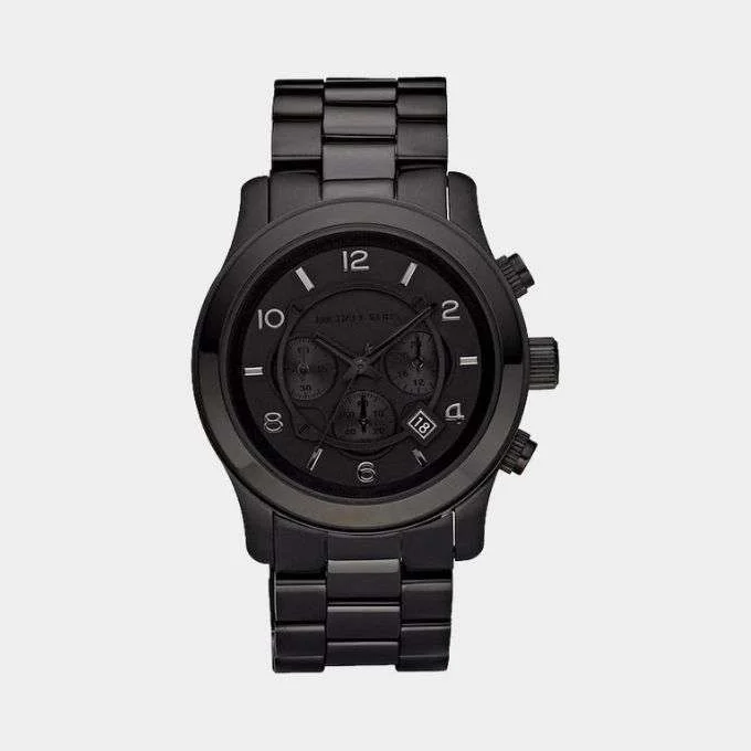 Michael Kors Runway Chronograph Black Stainless Steel Watch