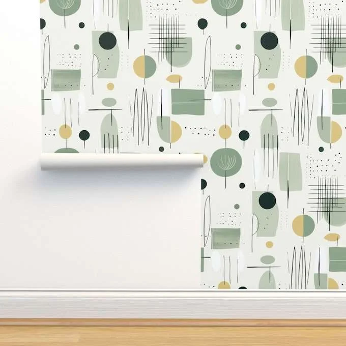 Mid Century Modern Wallpaper Spoonflower